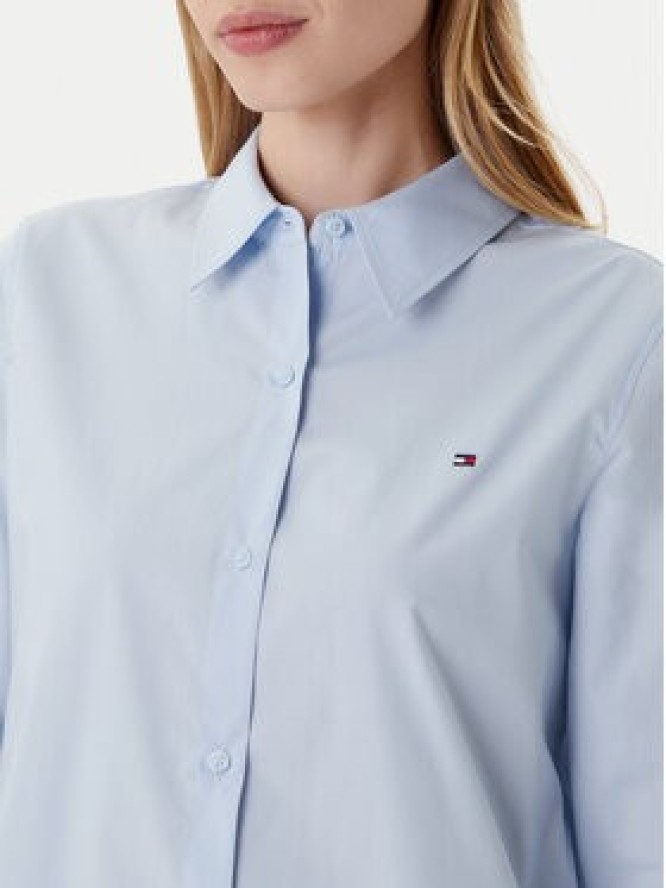 Tommy Hilfiger Koszula Ess WW0WW47169 Błękitny Regular Fit