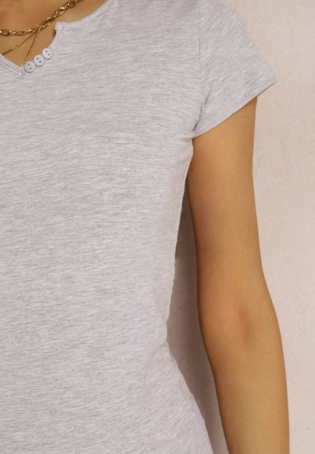 Jasnoszary T-shirt Petomeine