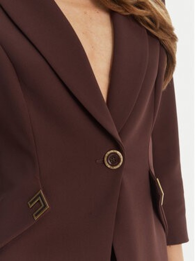 Elisabetta Franchi Marynarka GI-215-61E2-V590 Brązowy Regular Fit