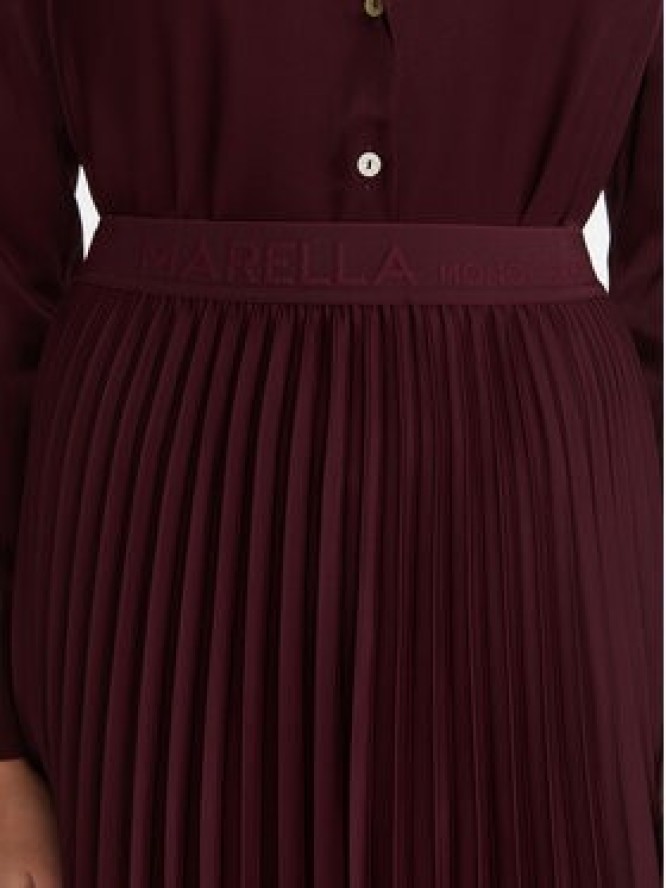 Marella Spódnica plisowana Pontiac 2523106045 Bordowy Regular Fit