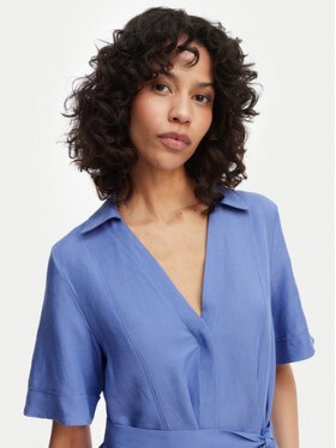 Marella Sukienka koszulowa Detto 2615221082 Niebieski Regular Fit