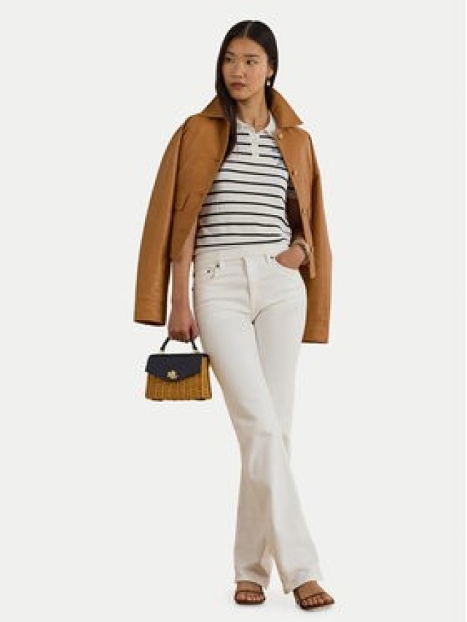 LAUREN RALPH LAUREN Polo 200P03506001 Biały Slim Fit