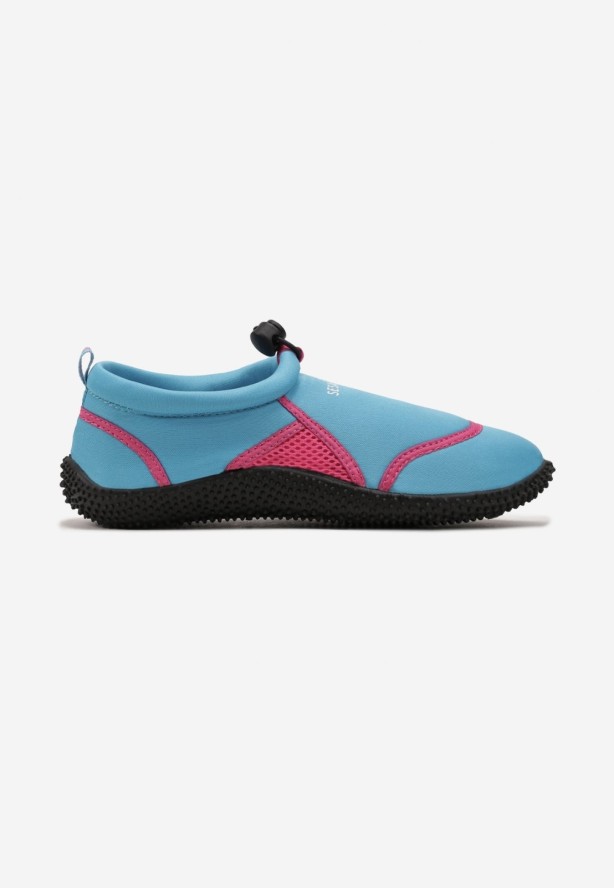Niebiesko-Fuksjowe Wsuwane Buty Sportowe do Wody z Elastyczną Cholewką Vetilore