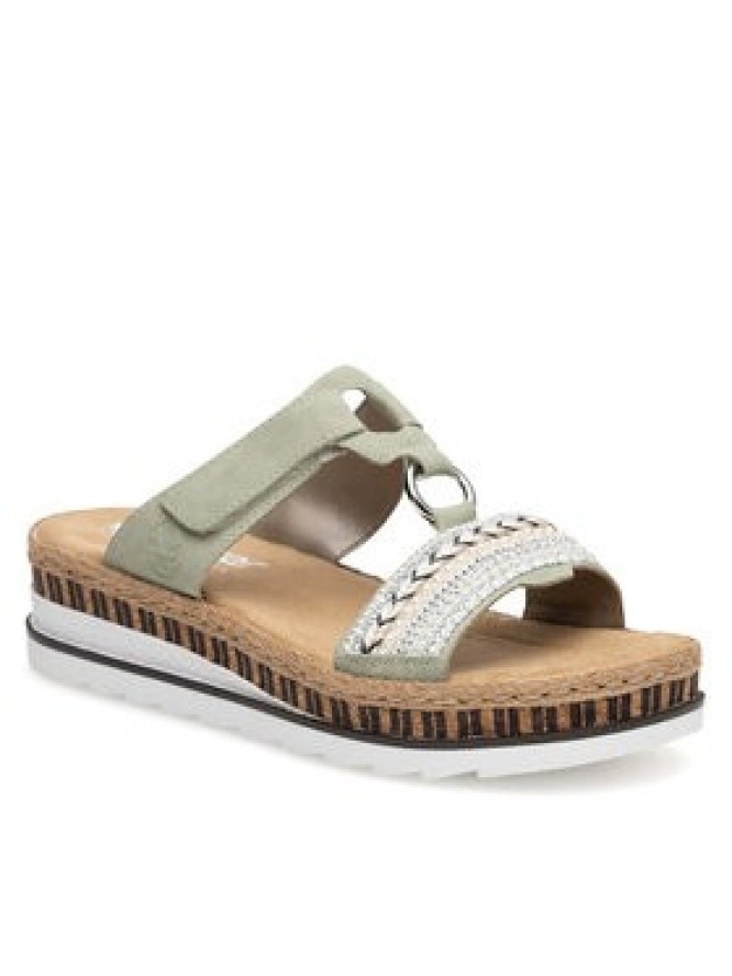 Rieker Klapki V79M6-52 Zielony