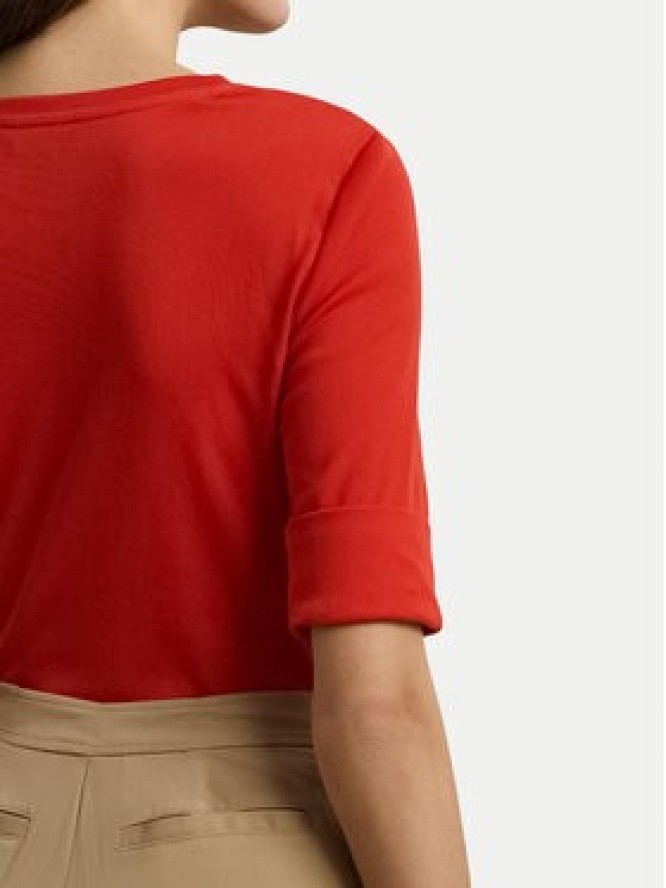 LAUREN RALPH LAUREN Bluzka 200815843008 Czerwony Slim Fit