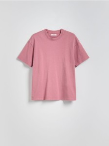 T-shirt z efektem sprania - jasnofioletowy