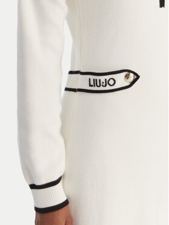 Liu Jo Sport Sukienka dzianinowa TF5251 MS59L Écru Regular Fit