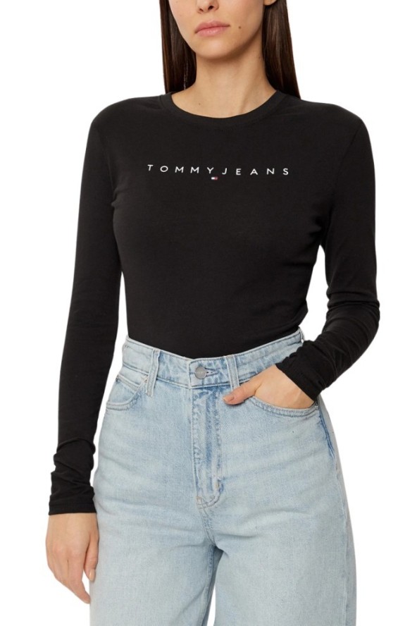 TOMMY JEANS Czarny damski longsleeve, Rozmiar S