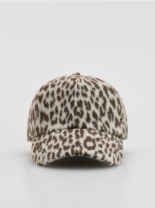 Czapka z daszkiem w panterkę - wielobarwny