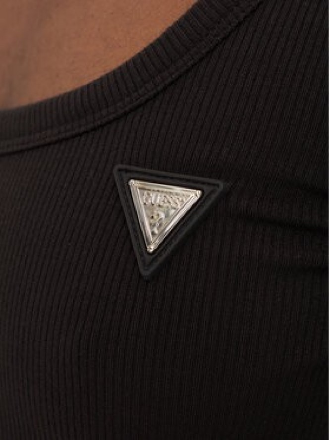 Guess Bluzka V4BP07 K8RT2 Brązowy ciemny Slim Fit