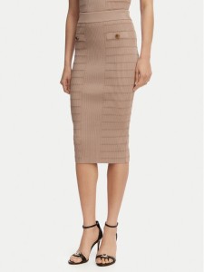 Guess Spódnica ołówkowa W5YD66 Z0130 Brązowy Slim Fit