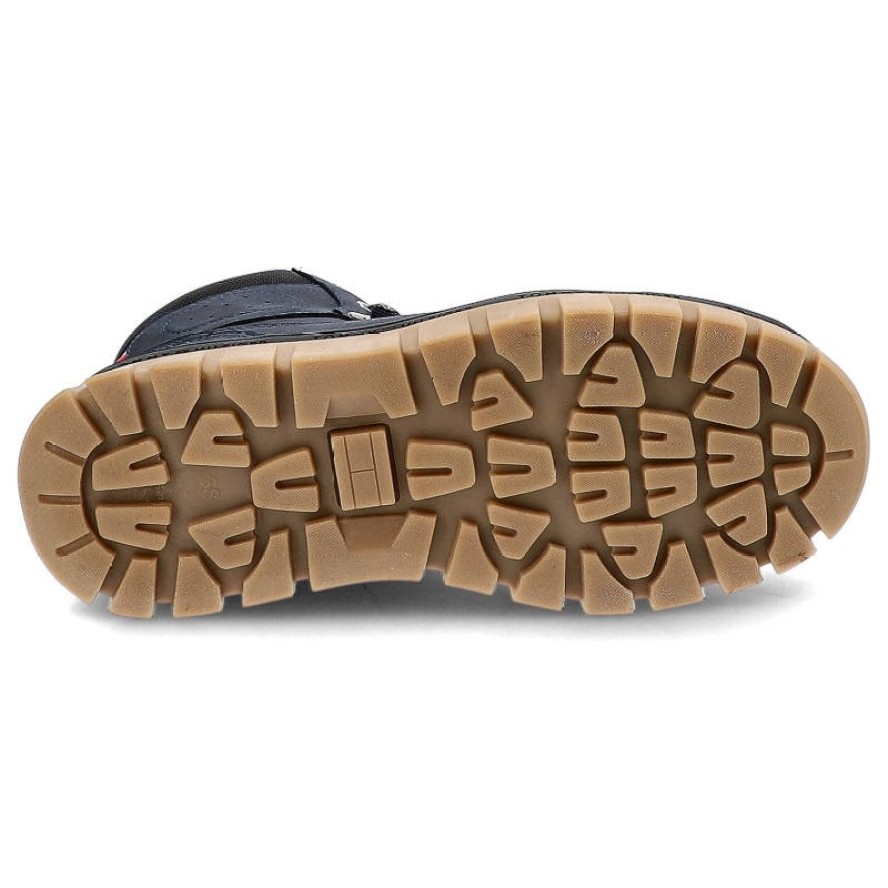 Granatowe Trapery Tommy Hilfiger Wygodne Buty Damskie