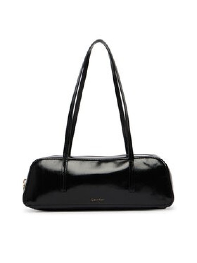 Calvin Klein Torebka Foil Logo Glossy Bauletto LV04F3638G Czarny