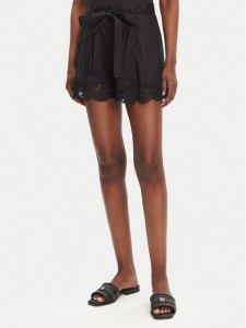 TWINSET Szorty materiałowe 251TT2096 Czarny Regular Fit