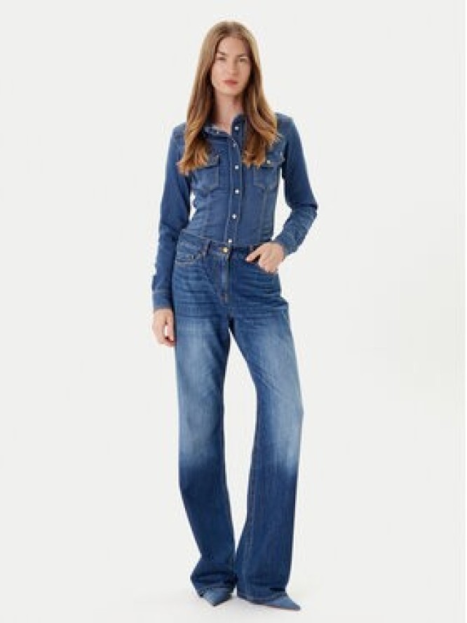 Guess Koszula jeansowa W5YH63 D0781 Niebieski Regular Fit