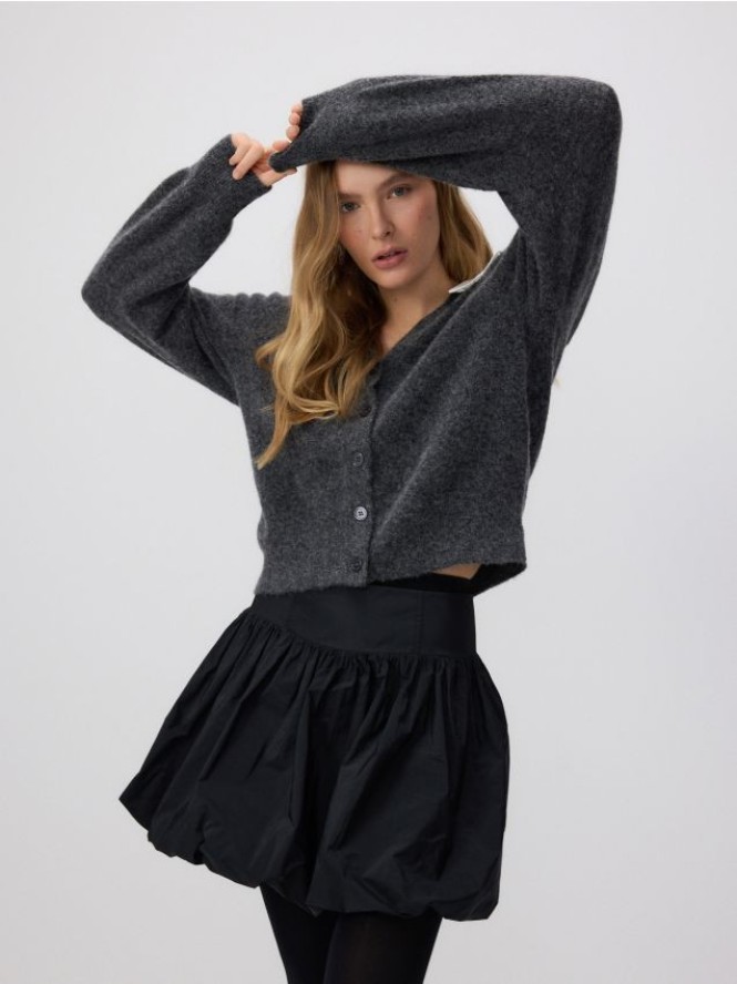 Spódnica mini typu bombka - czarny