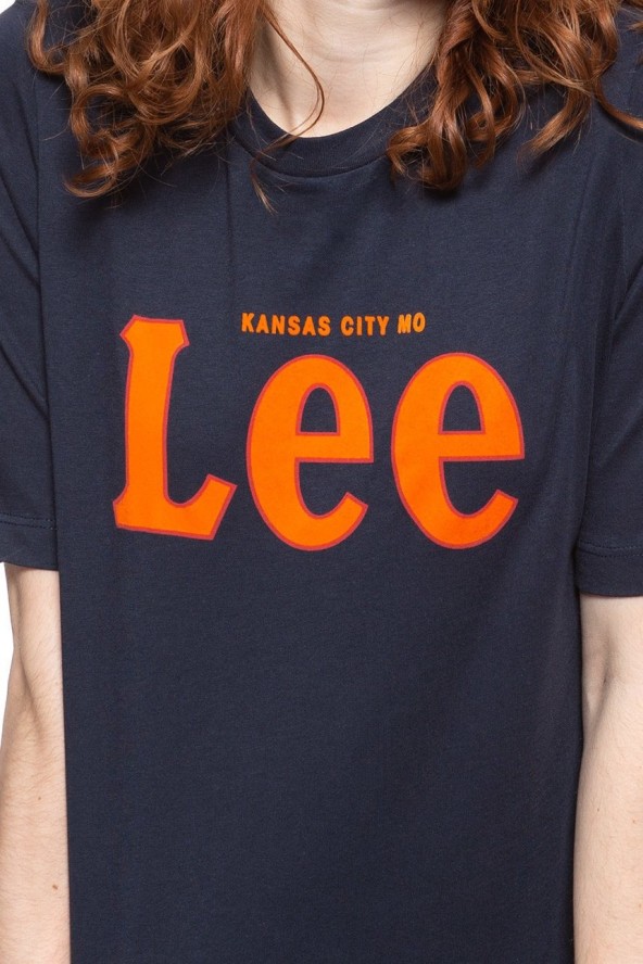 LEE T SHIRT DAMSKI TEE MIDNIGHT NAVY L43RAIMA 112109732