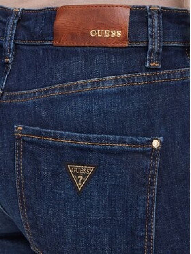 Guess Jeansy W6YA15 D1584 Granatowy Straight Fit