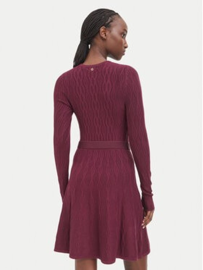 Guess Sukienka dzianinowa W6BK64 Z1569 Bordowy Regular Fit