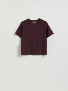 T-shirt z modalem - ciemnofioletowy