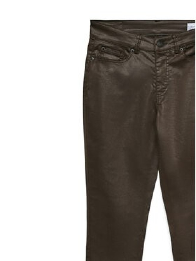 Vero Moda Spodnie z imitacji skóry Flash 10314591 Brązowy Skinny Fit