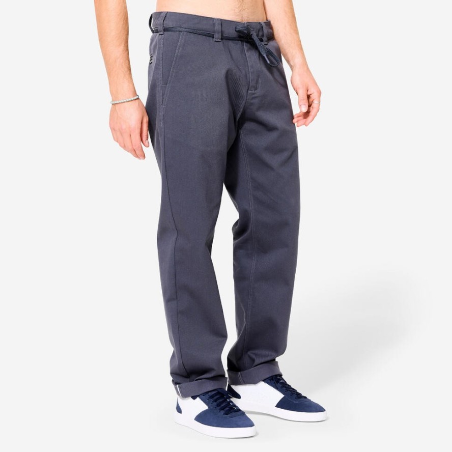 Spodnie chinos na deskorolkę CN500 Heavy szare