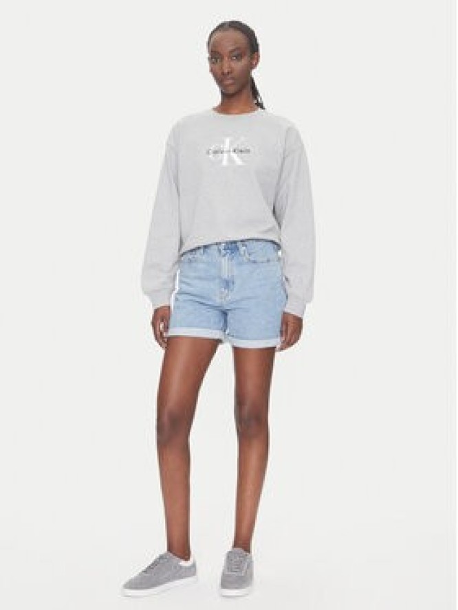 Calvin Klein Jeans Bluza Monologo LV047B234G Szary Relaxed Fit