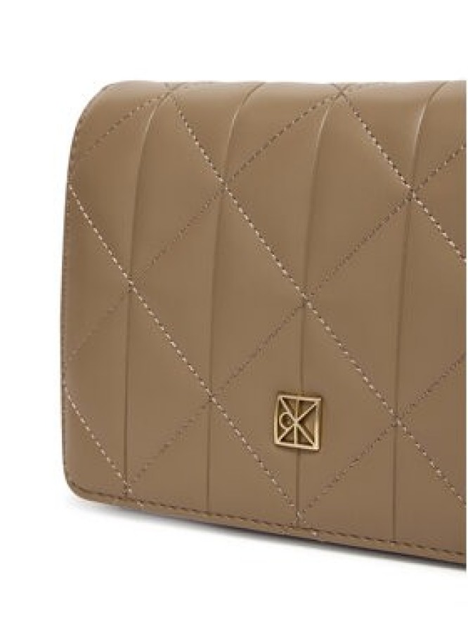 Calvin Klein Torebka Quilted Mini Chain Bag LV04F3321G Beżowy