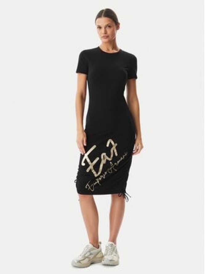 EA7 Emporio Armani Sukienka codzienna 7W001062 AF10373 UC001 Czarny Regular Fit