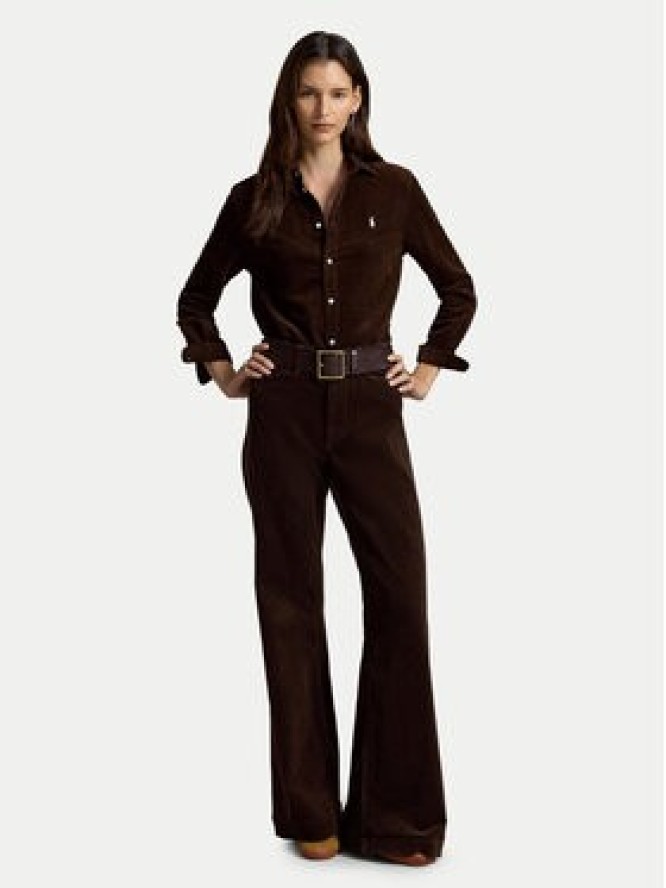 Polo Ralph Lauren Koszula 211A93203009 Brązowy ciemny Regular Fit