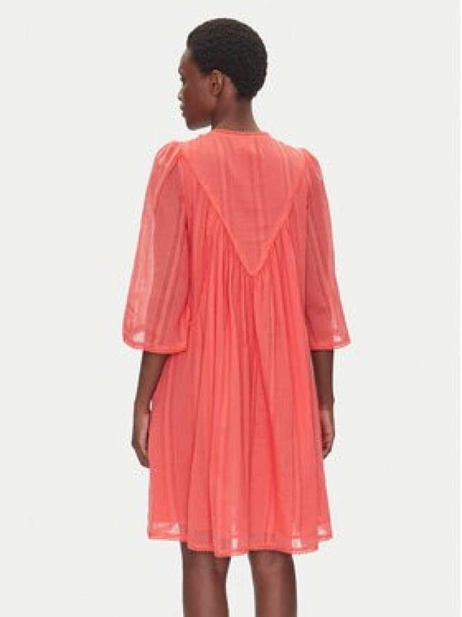 Iconique Sukienka letnia IC25-043 Koralowy Regular Fit