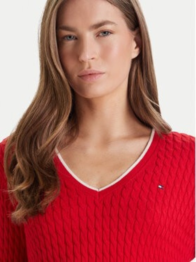 Tommy Hilfiger Sweter WW0WW44987 Czerwony Regular Fit
