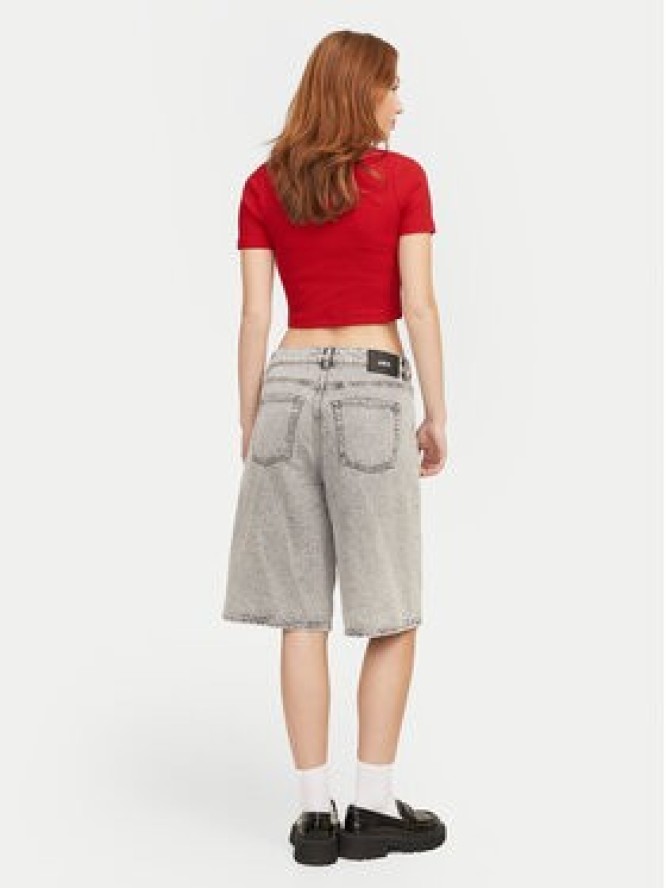 JJXX T-Shirt Florie 12217164 Czerwony Slim Fit