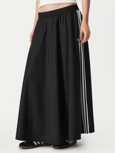 adidas Spodnie dresowe Firebird Skirt KR6663 Czarny Relaxed Fit