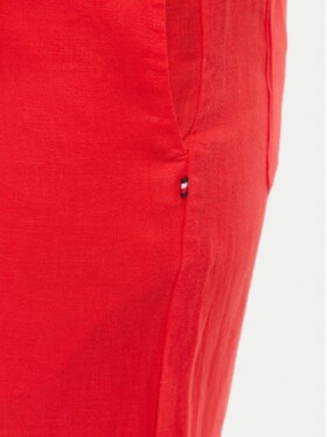 Tommy Hilfiger Spodnie materiałowe WW0WW48970 Czerwony Wide Leg