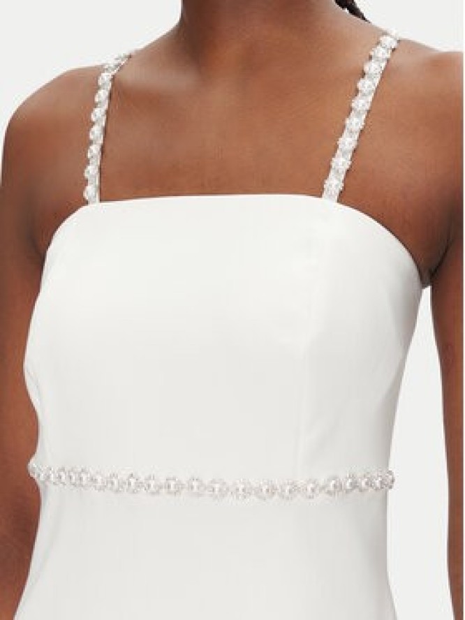 Rinascimento Sukienka koktajlowa CFC0124761003 Écru Regular Fit