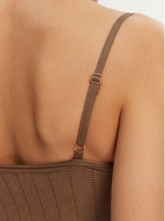 JACQUEMUS Sukienka dzianinowa 24E241KN358-2355 Brązowy Regular Fit