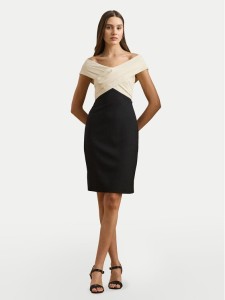 LAUREN RALPH LAUREN Sukienka koktajlowa 253963476001 Czarny Slim Fit