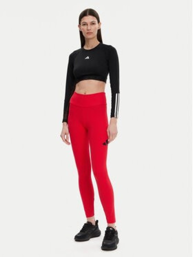 adidas Legginsy Essentials Big Logo JH1187 Czerwony Slim Fit