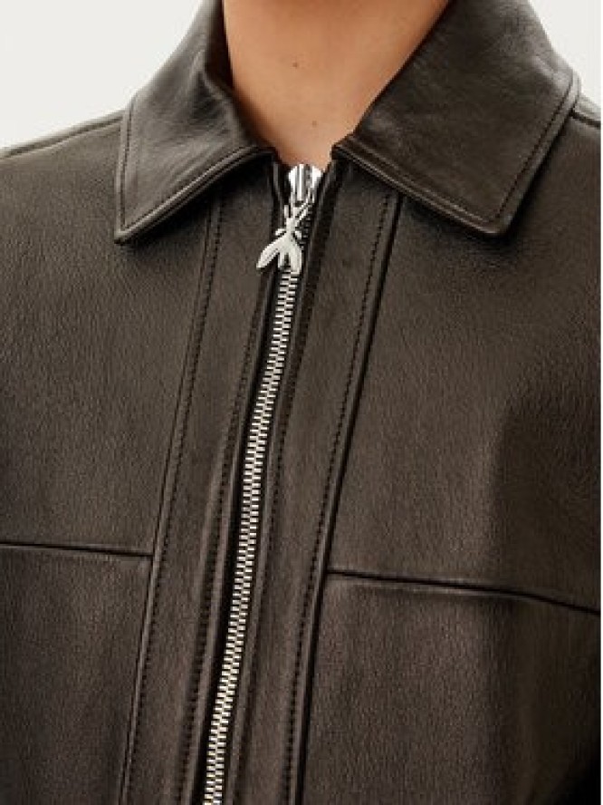 Patrizia Pepe Kurtka skórzana 8O0160 L143 K103 Czarny Regular Fit