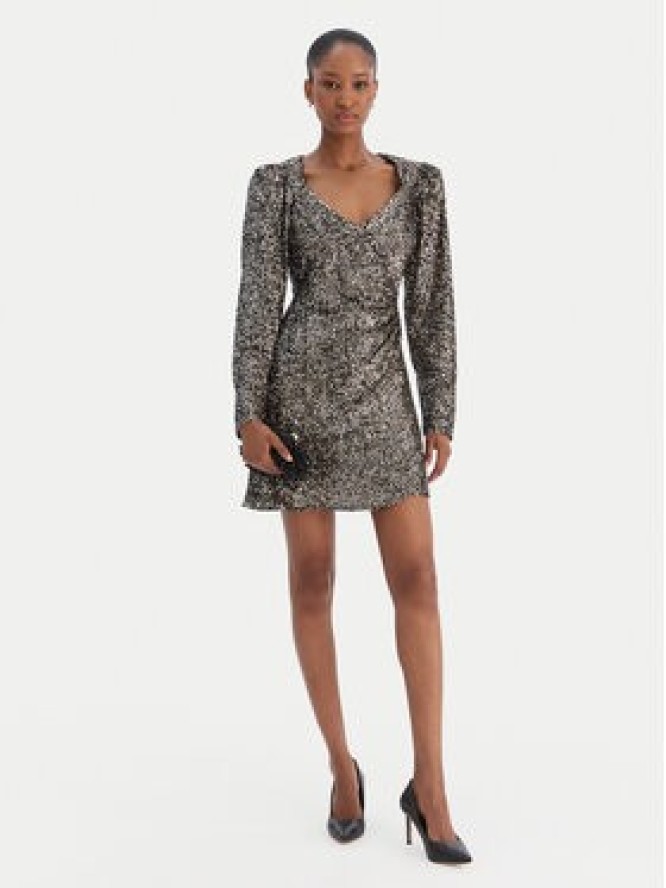 Rinascimento Sukienka koktajlowa CFC0126602003 Srebrny Slim Fit