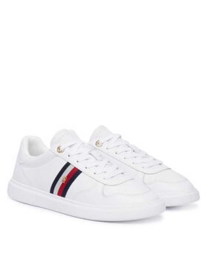 Tommy Hilfiger Sneakersy Icon Court Light Webbing FW0FW09602 Biały