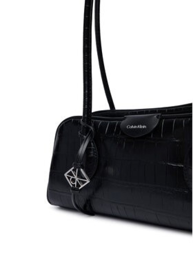 Calvin Klein Torebka Emblem Trio Croco Shoulder Bag LV04F3780G Czarny