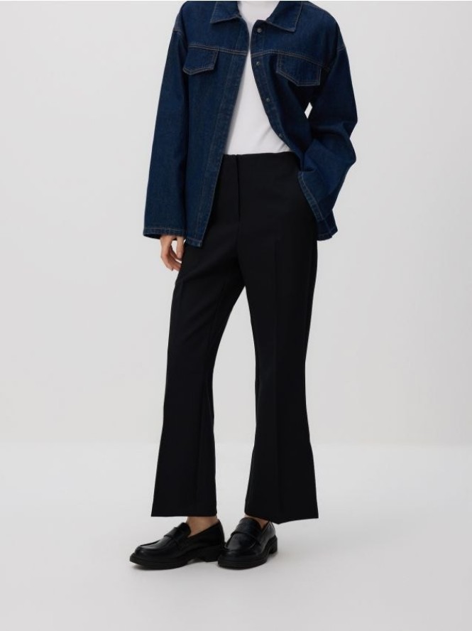 Spodnie z rozcięciami petite - czarny