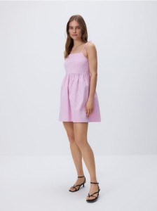 Sukienka mini - pastelowy róż