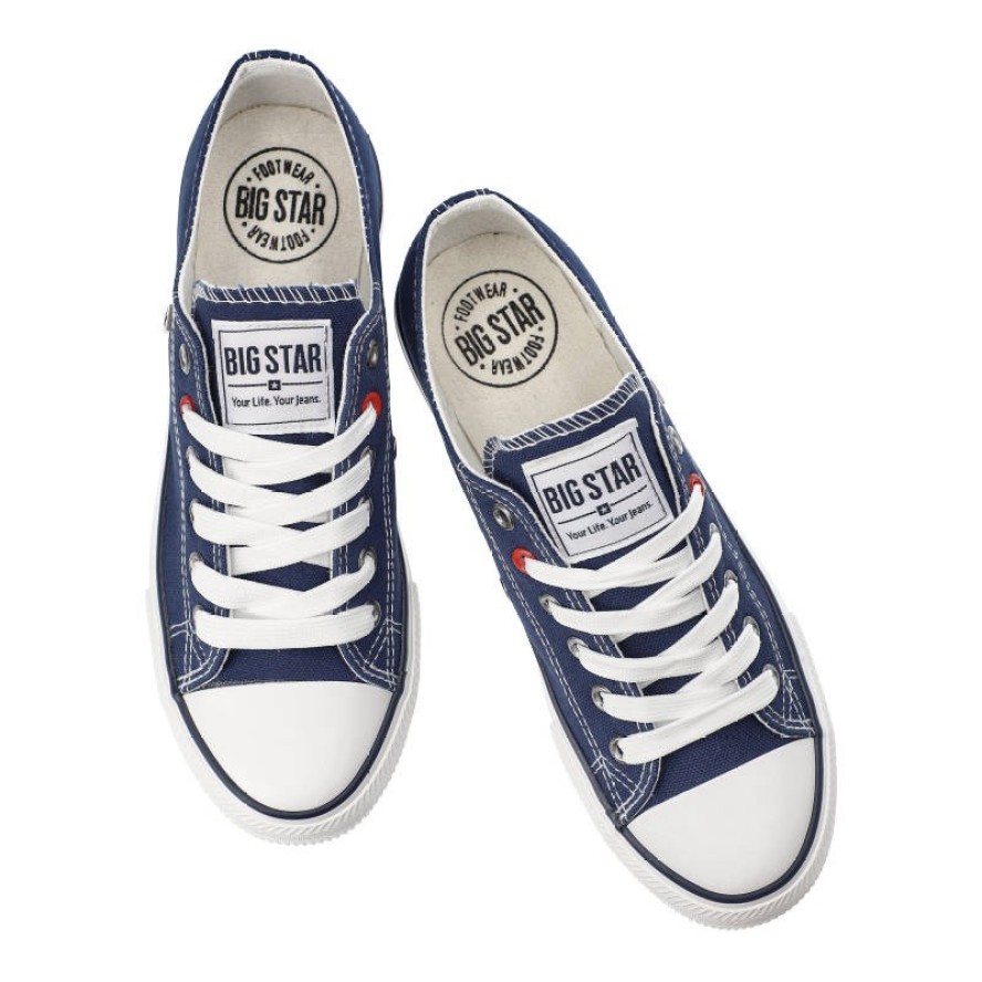 Granatowe Trampki Big Star Damskie Modne Obuwie
