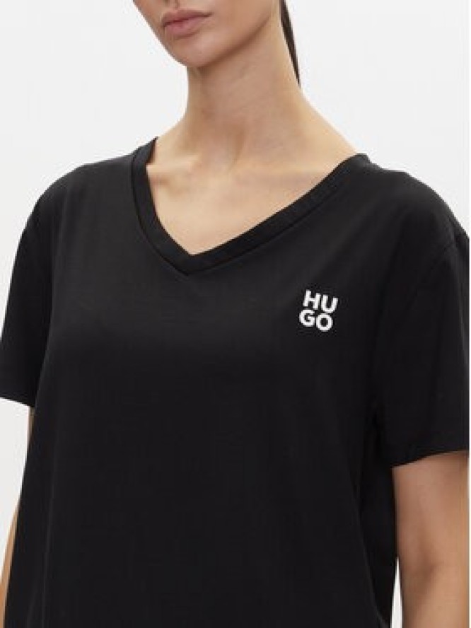 HUGO T-Shirt Nika_T-Shirt 50540046 Czarny Regular Fit