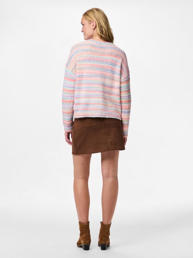 Pieces Sweter w kolorze jasnoróżowym ze wzorem rozmiar: M