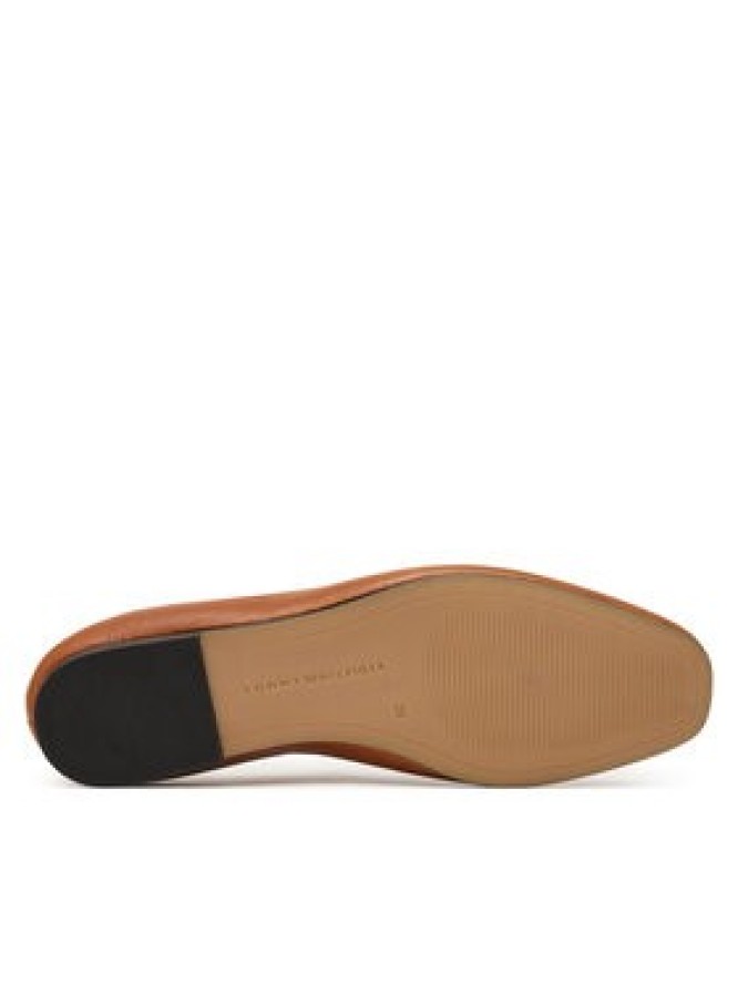 Tommy Hilfiger Baleriny Soft Leather Ellastic Ballerina FW0FW09245 Brązowy