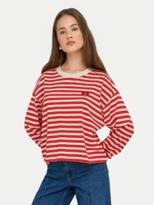 ONLY Bluzka Livina 15359682 Czerwony Regular Fit